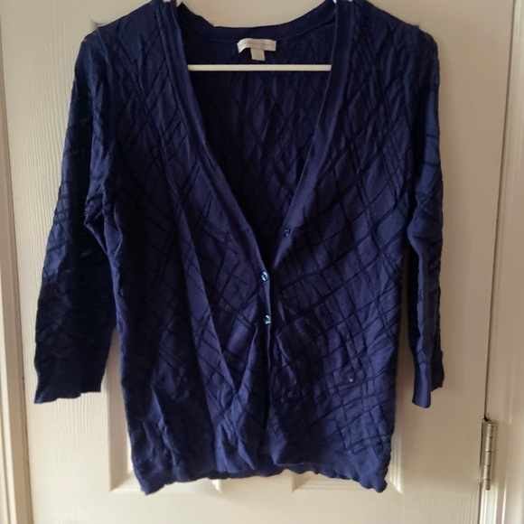Lightweight sheer navy cardigan - Picture 1 of 3